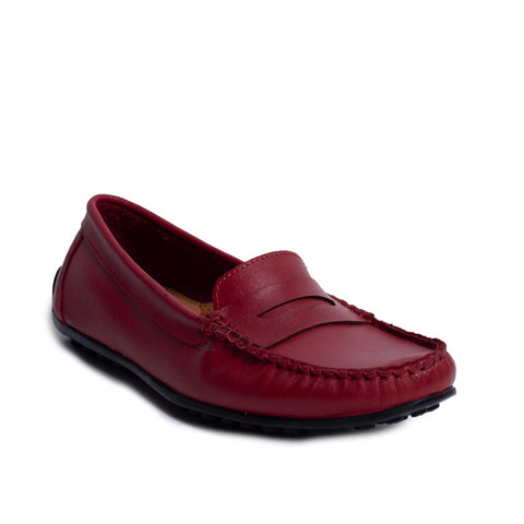 Women Red Leather Espadrilles #0608