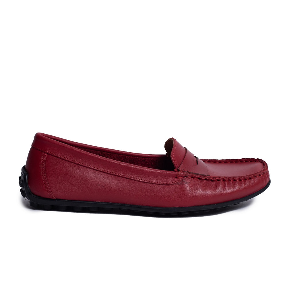 Women Red Leather Espadrilles #0608