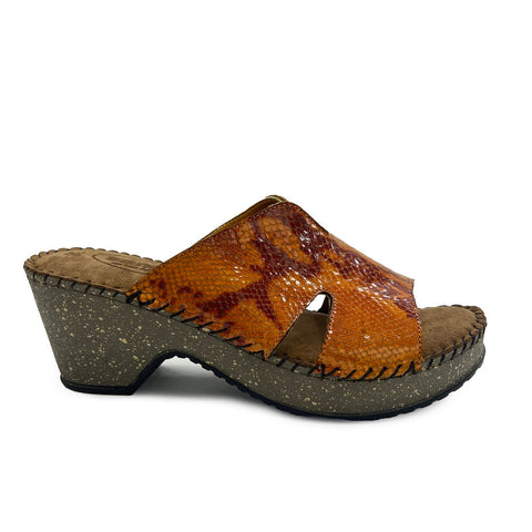 Turkish Women Brown Leather Wedges #0774