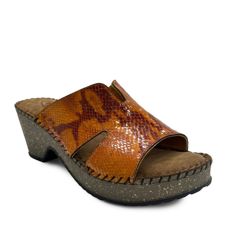 Turkish Women Brown Leather Wedges #0774