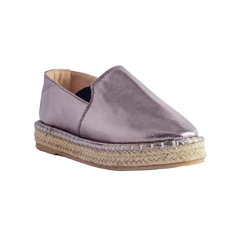 Women Oxide Leather Espadrilles #0810