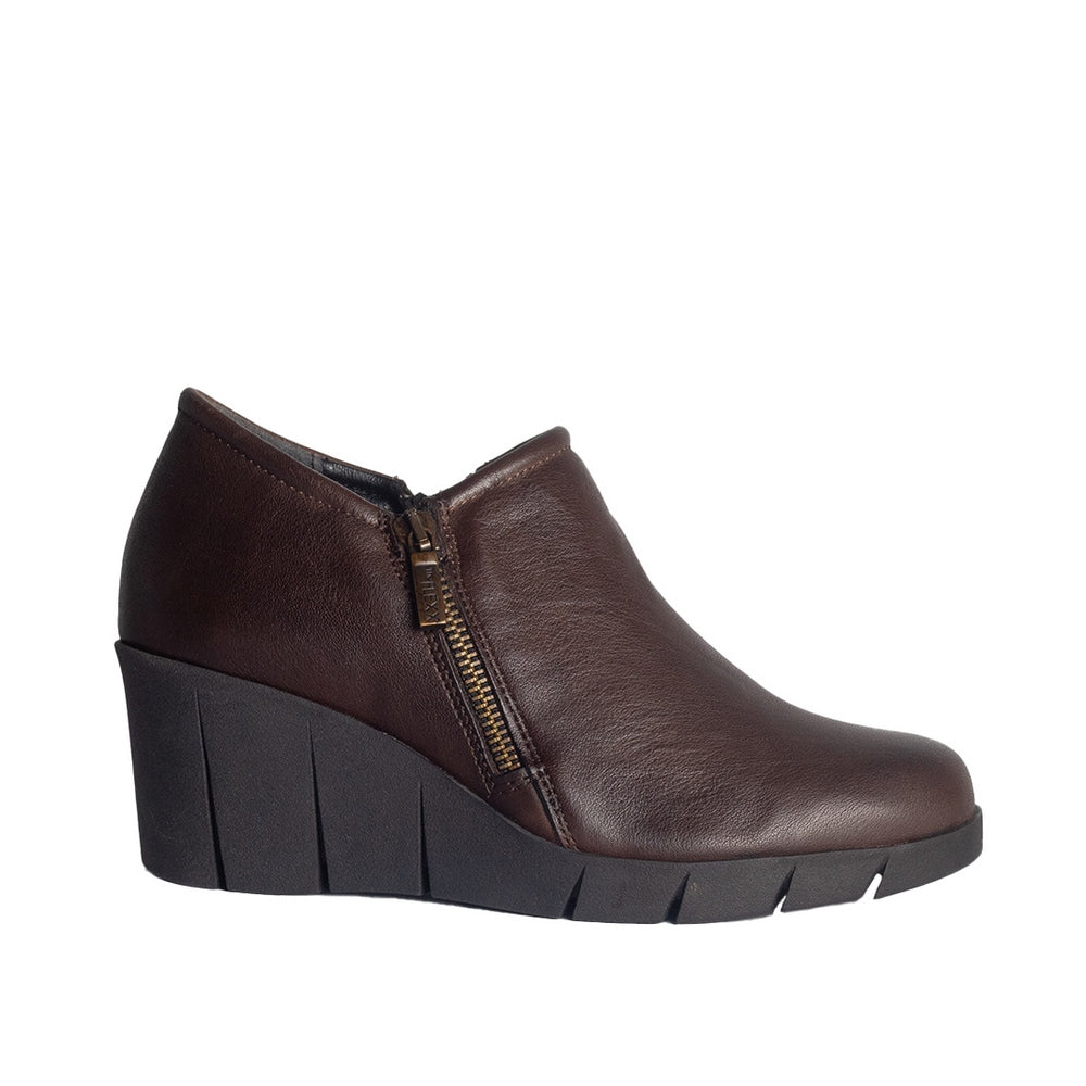 Turkish Women Brown Leather Wedges #0834