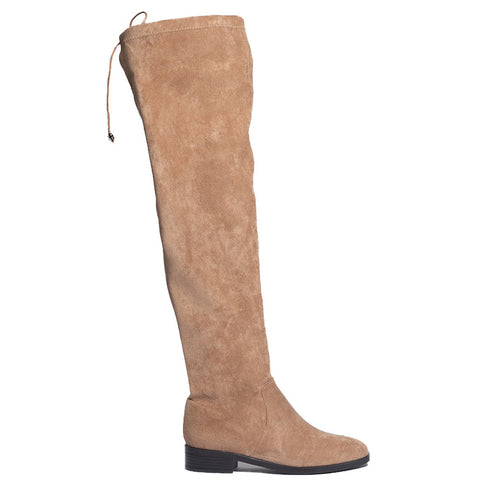 Women Beige Chamois Boots #0842