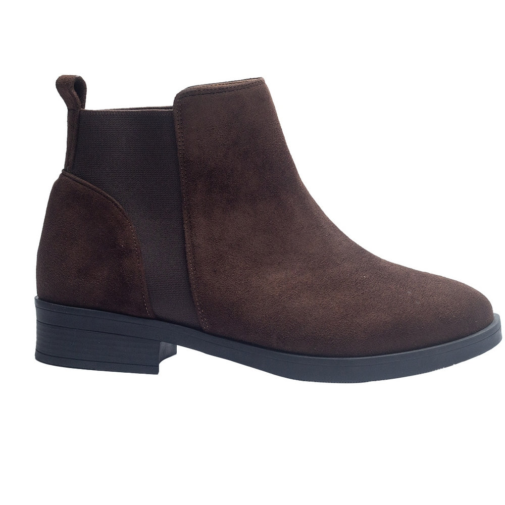 Women Brown Chamois Half Boot #0883
