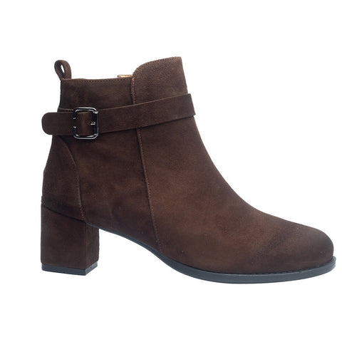 Women Brown Chamois Half Boot #0894