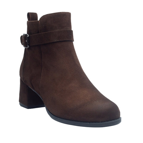 Women Brown Chamois Half Boot #0894