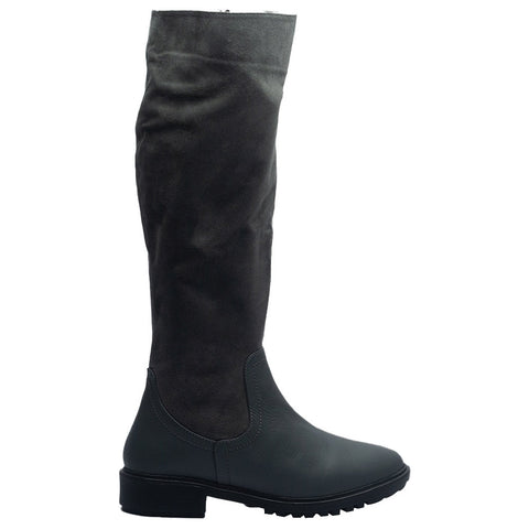 Women Grey Leather * Chamois Boot #0908