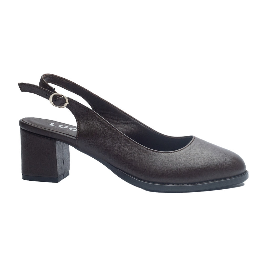 Women Brown Leather Sandal #0949