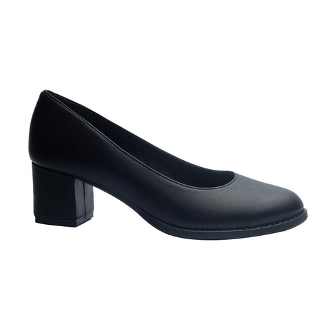 Women Black Leather Shoes #0954