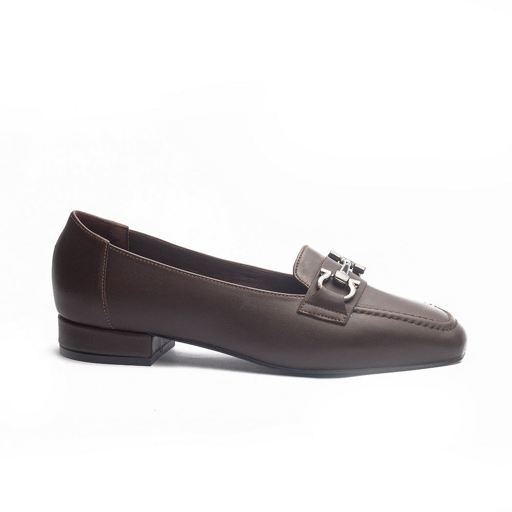 Women Brown Leather Shoes #0961
