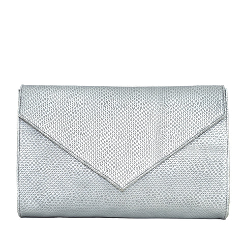 Women Silver Leather HandBag #1350