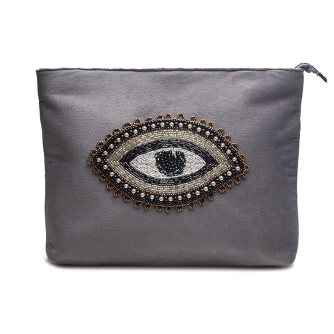 Women Grey Velvet Bag #1524