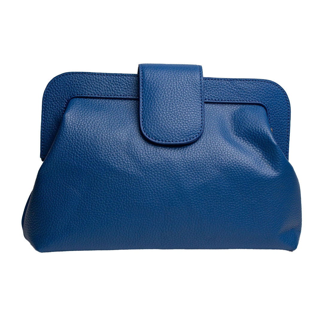 Women Blue Leather Bag #1607