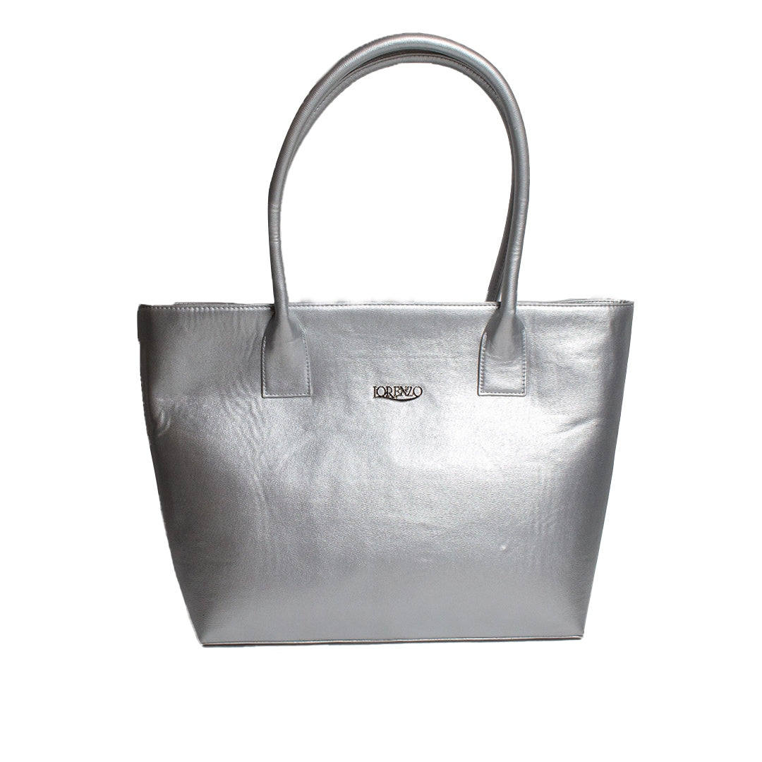 Women Silver Leather HandBag #1618