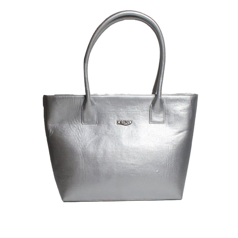 Women Silver Leather HandBag #1618