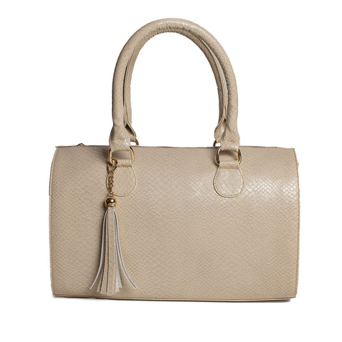 Women Beige Leather HandBag #1622