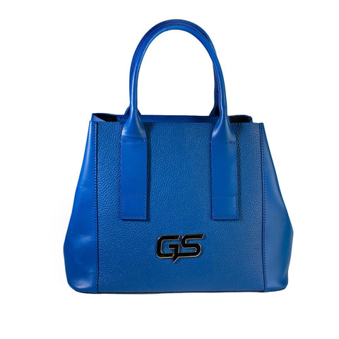 Women Blue Leather Bag #1640