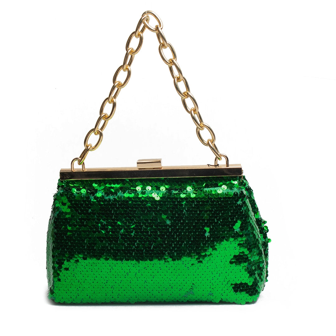 EuropeonUnion Women Green Khesh HandBag #1714