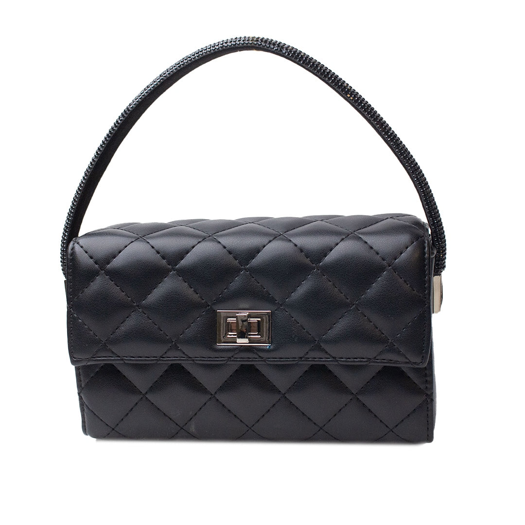 EuropeonUnion Women Black Leather HandBag #1898