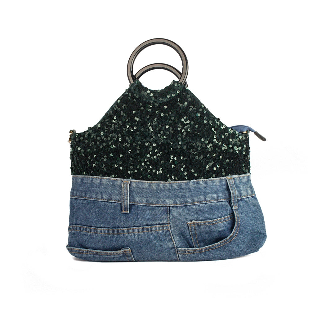 EuropeonUnion Women Green Jeans HandBag #1924