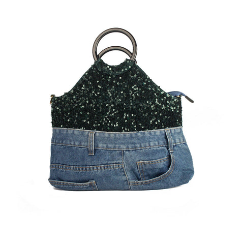 EuropeonUnion Women Green Jeans HandBag #1924
