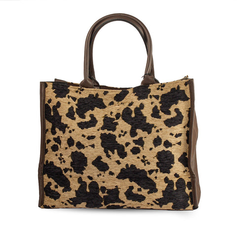 EuropeonUnion Women Beige Cloth HandBag #1957