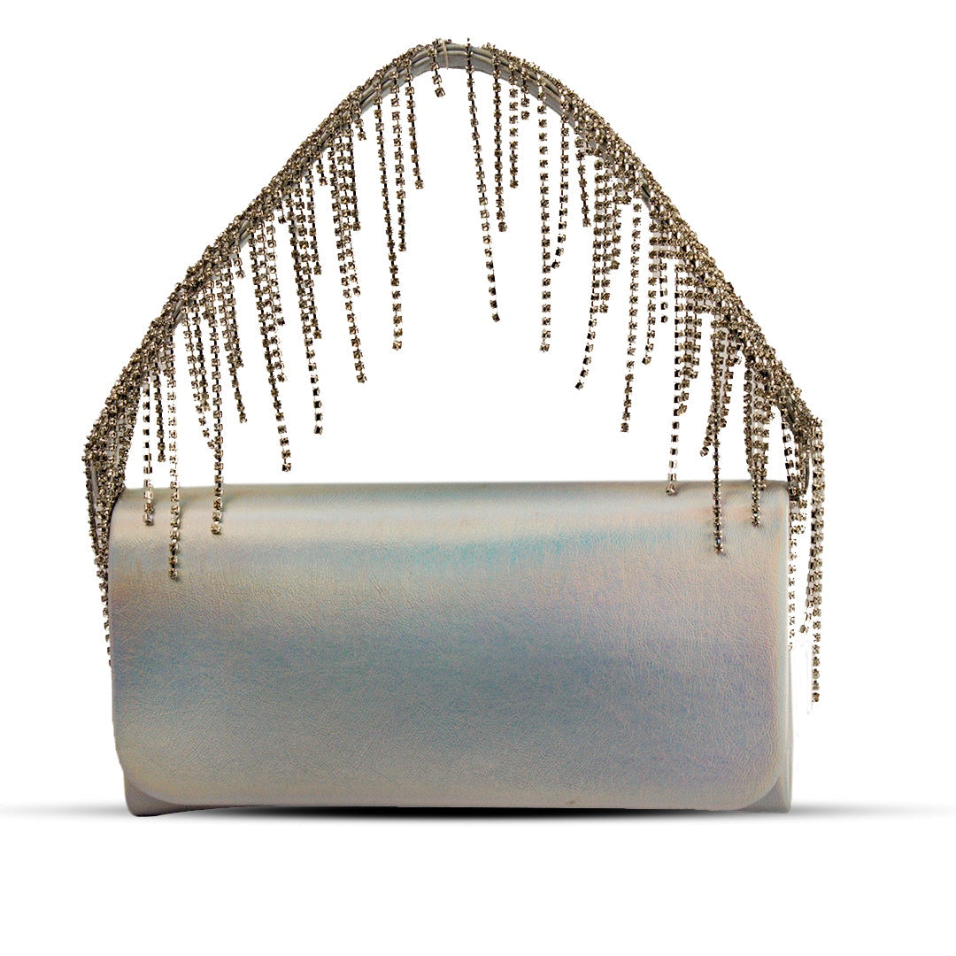 EuropeonUnion Women Silver Leather HandBag #2008
