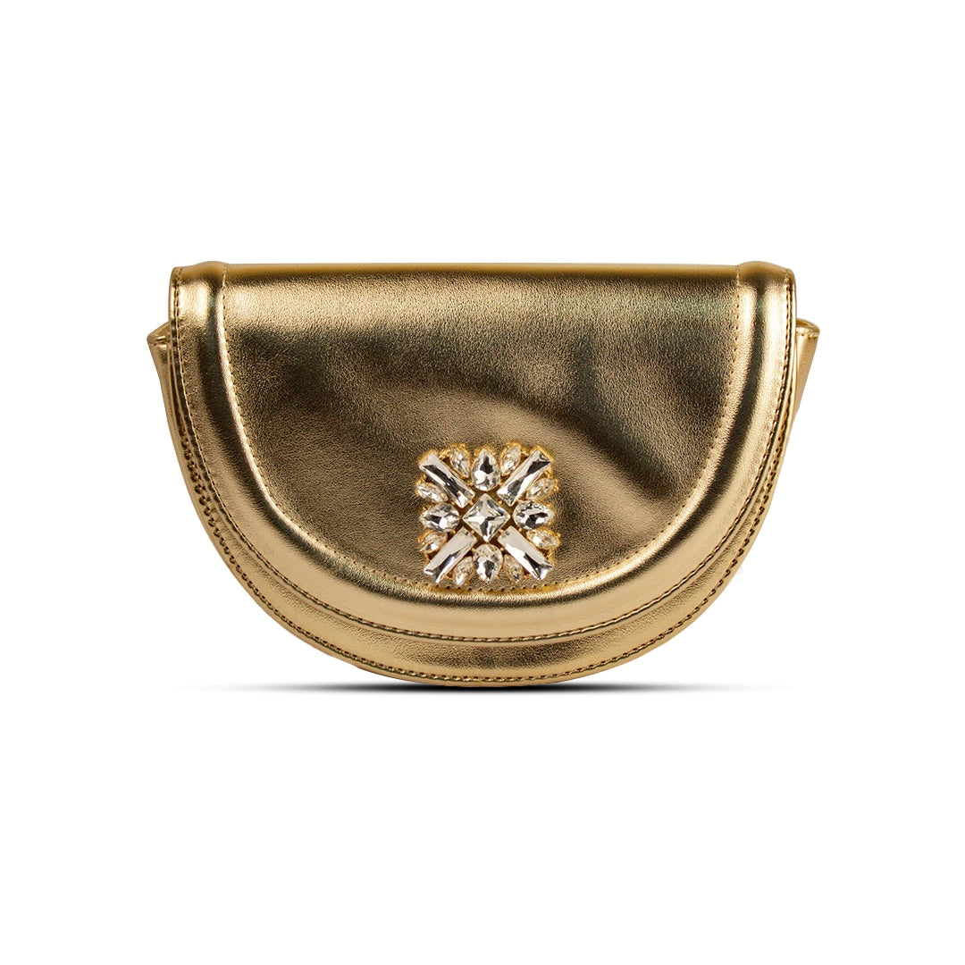 EuropeonUnion Women Gold Leather HandBag #2018