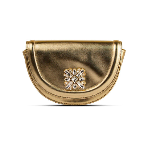 EuropeonUnion Women Gold Leather HandBag #2018