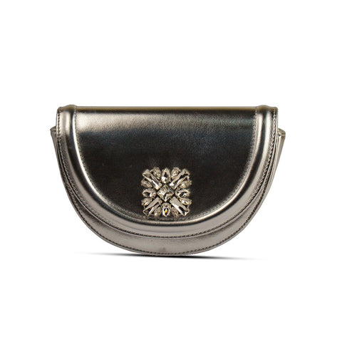 EuropeonUnion Women Silver Leather HandBag #2021
