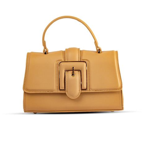 EuropeonUnion Women Beige Leather HandBag #2024