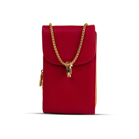 EuropeonUnion Women Red Leather HandBag #2046