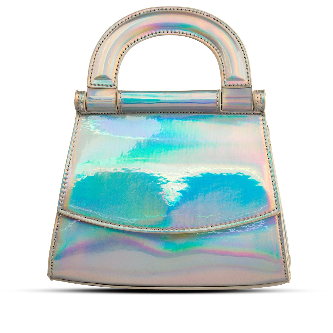EuropeonUnion Women Silver Leather HandBag #2052