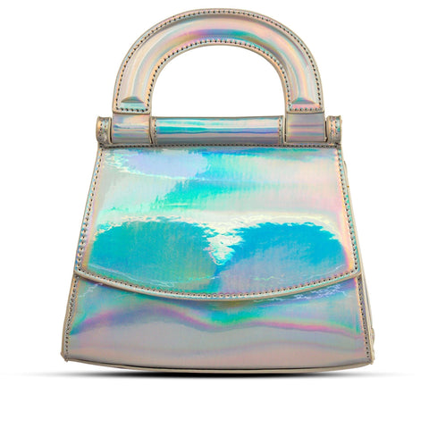 EuropeonUnion Women Silver Leather HandBag #2052