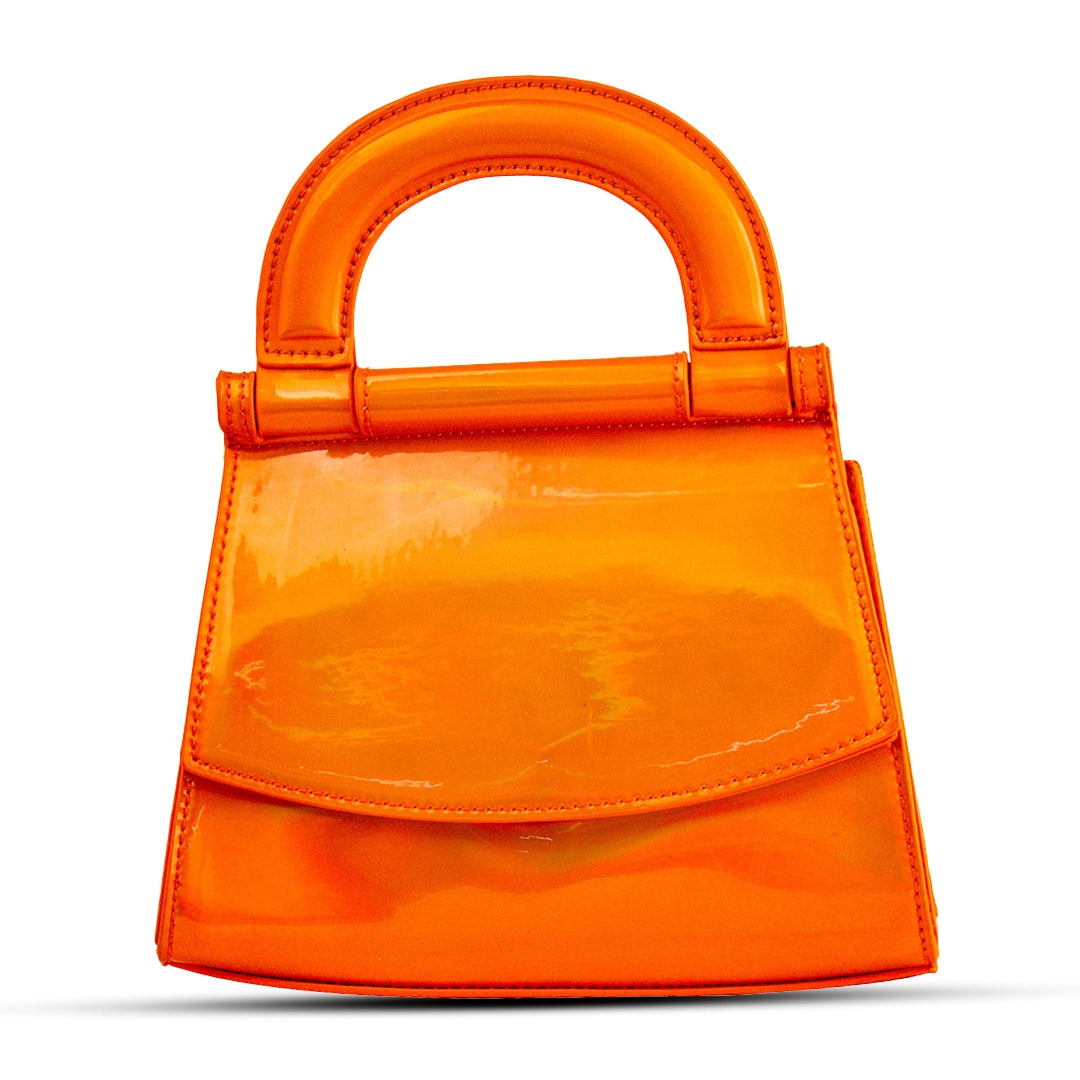 EuropeonUnion Women Orange Leather HandBag #2055