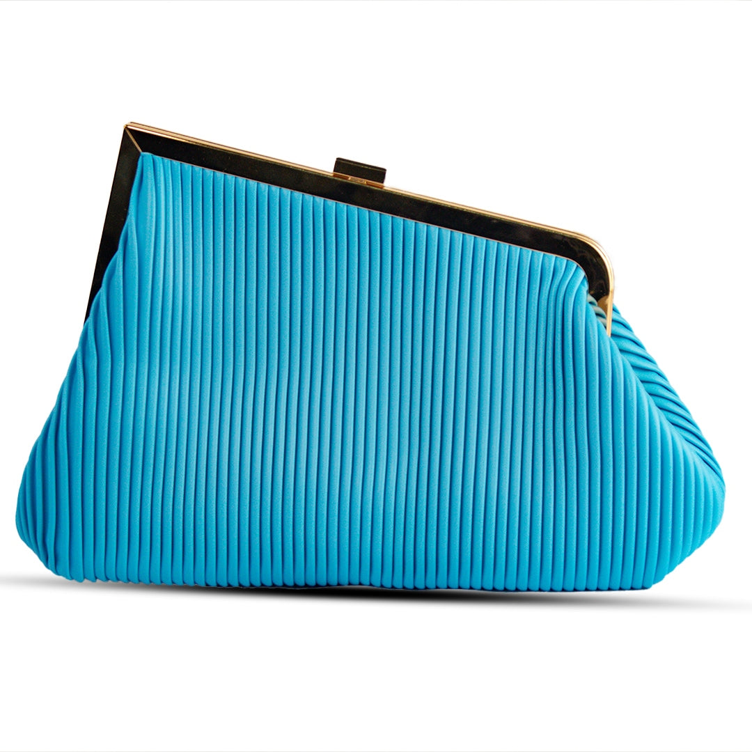 EuropeonUnion Women Blue Leather HandBag #2060