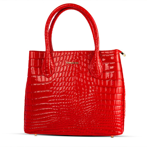EuropeonUnion Women Red Leather HandBag #2082