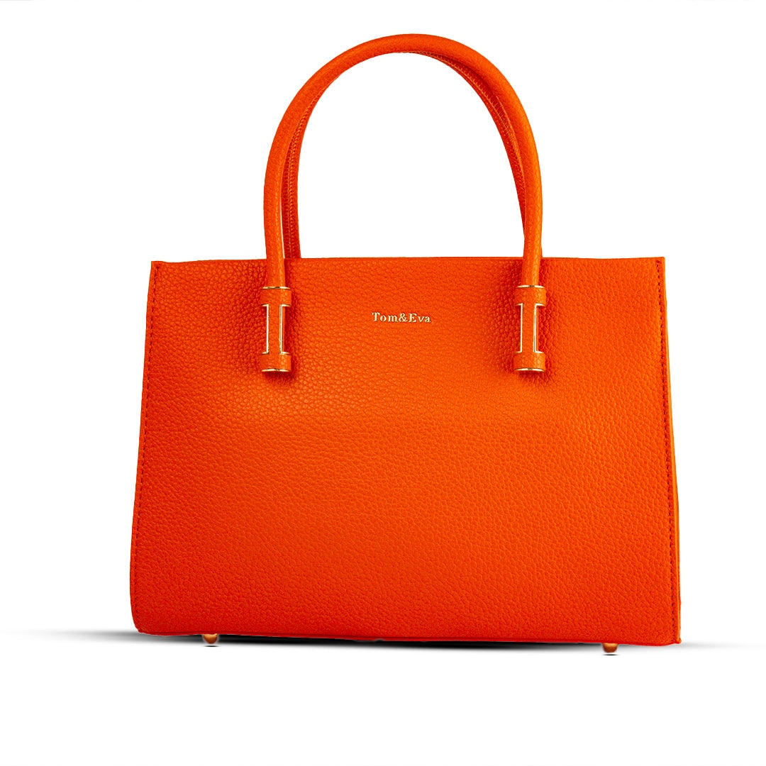 EuropeonUnion Women Orange Leather HandBag #2083