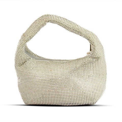 EuropeonUnion Women Silver Cloth HandBag #2091