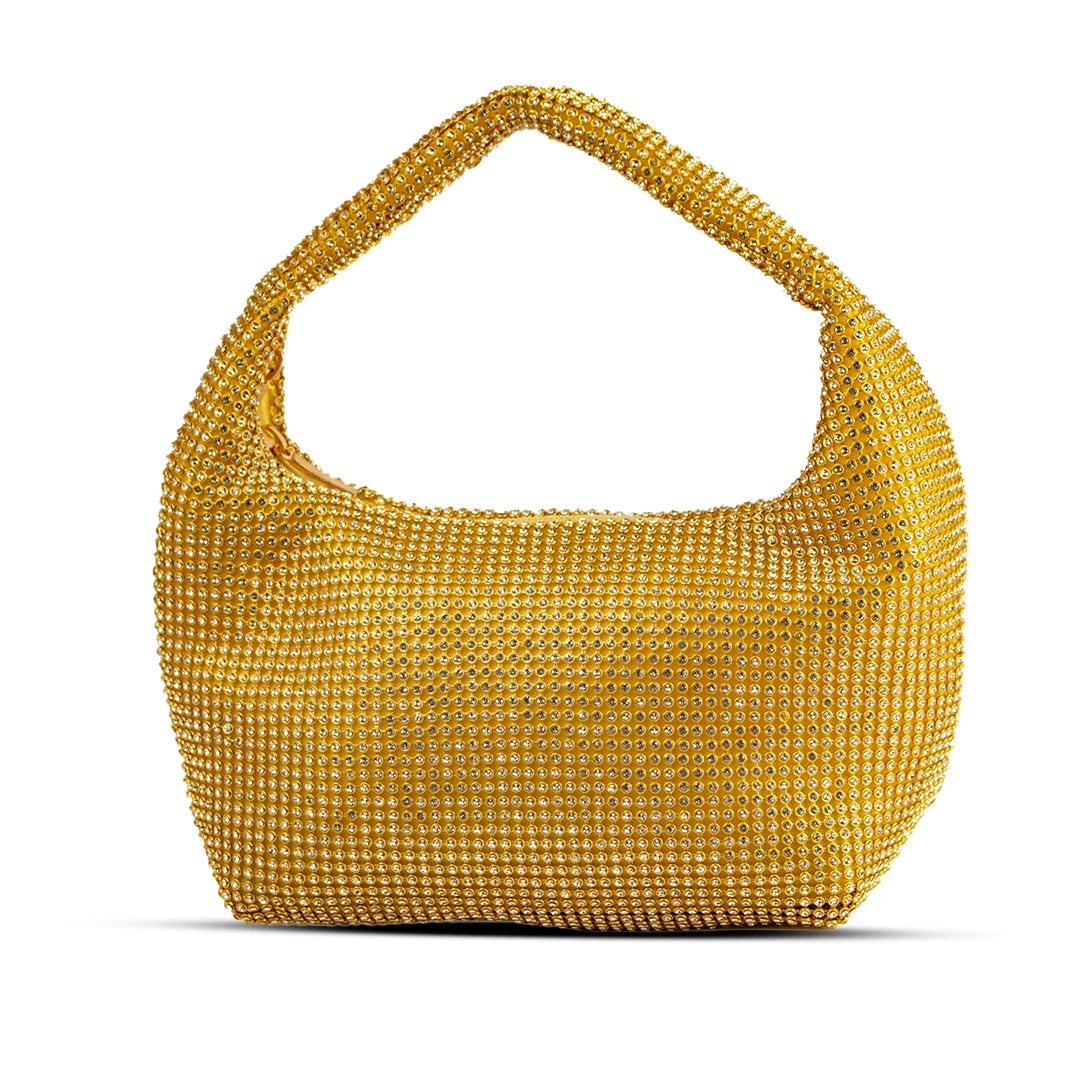 EuropeonUnion Women Gold Cloth HandBag #2092