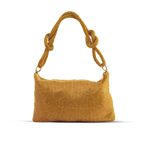 EuropeonUnion Women Gold Cloth HandBag #2097