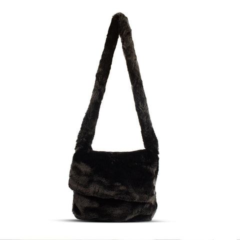 EuropeonUnion Women Black Fur HandBag #2100