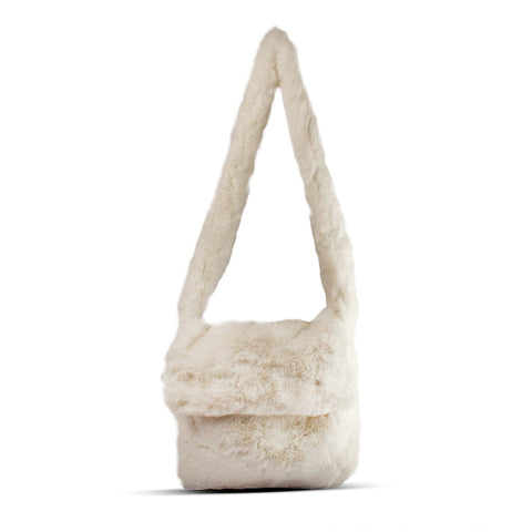 EuropeonUnion Women white Fur HandBag #2102
