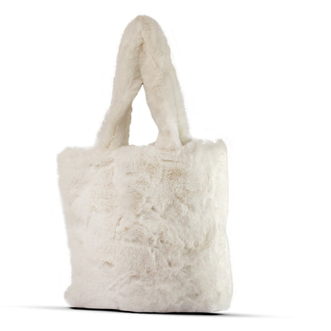 EuropeonUnion Women white Fur HandBag #2104