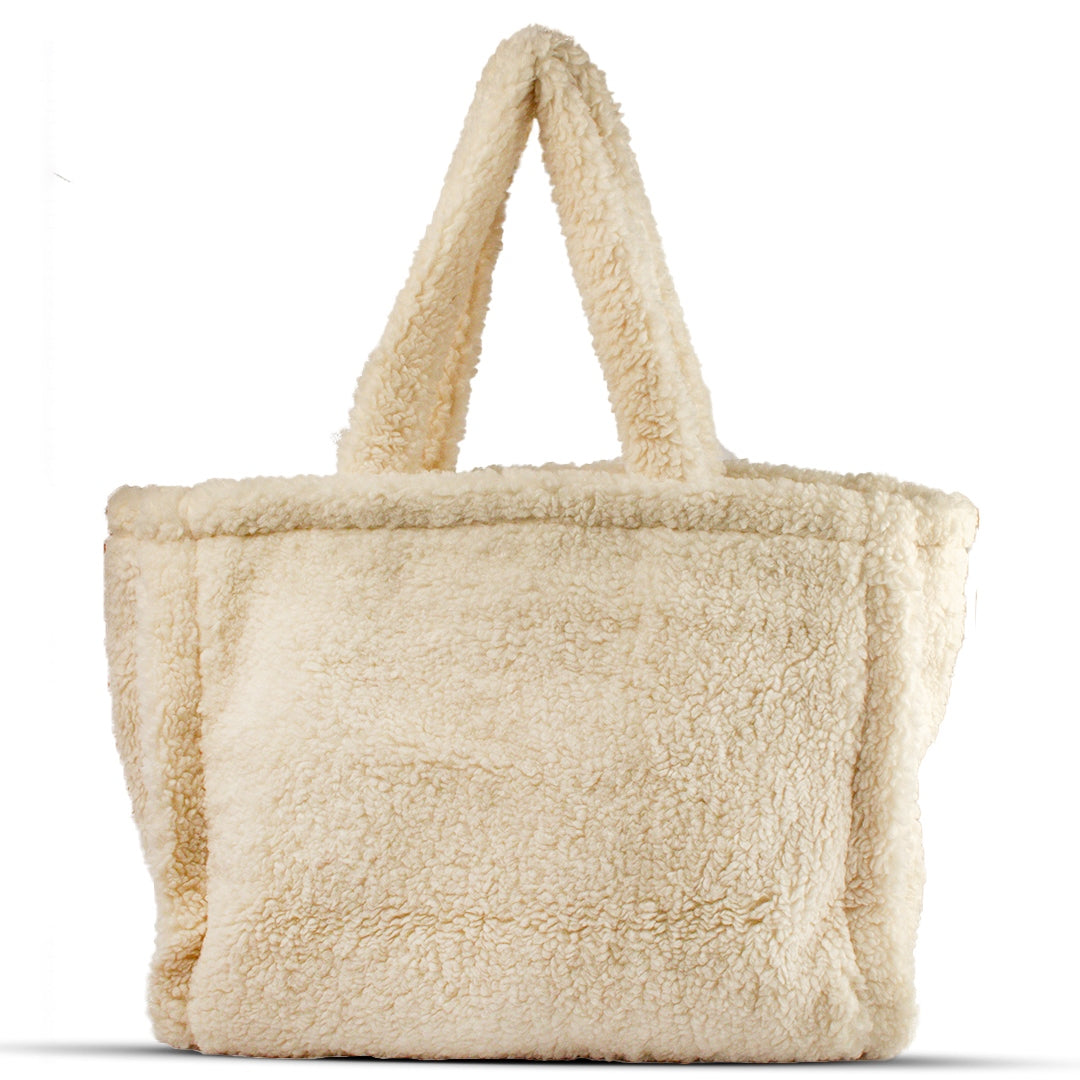 EuropeonUnion Women white Fur HandBag #2106