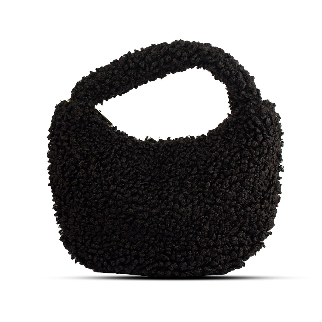 EuropeonUnion Women Black Fur HandBag #2128