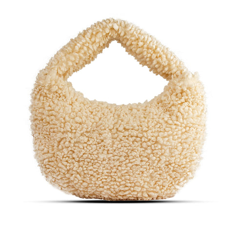 EuropeonUnion Women white Fur HandBag #2132