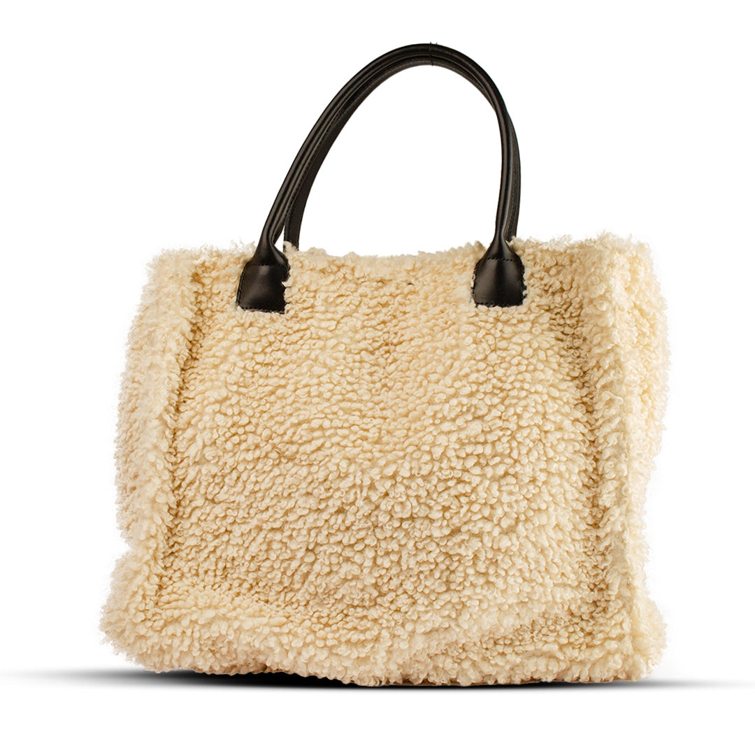 EuropeonUnion Women white Fur HandBag #2134