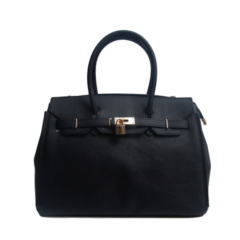 Women Black Leather HandBag #2135