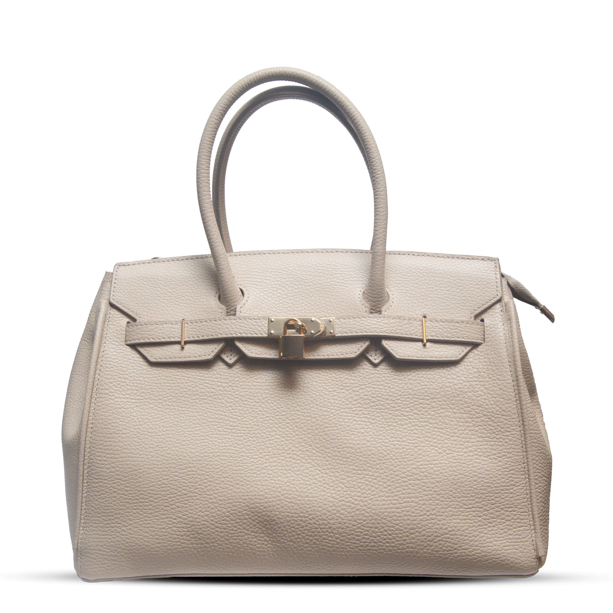Women Beige Leather HandBag #2137